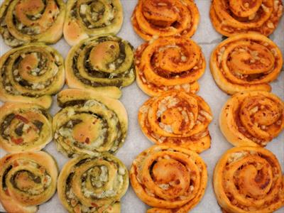 Pesto pinwheels