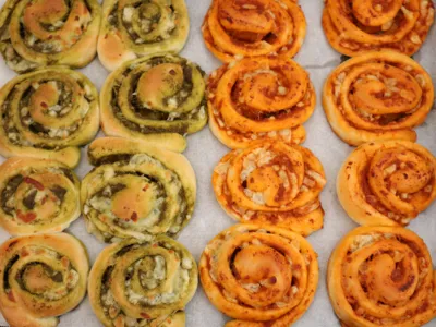 Pesto pinwheels