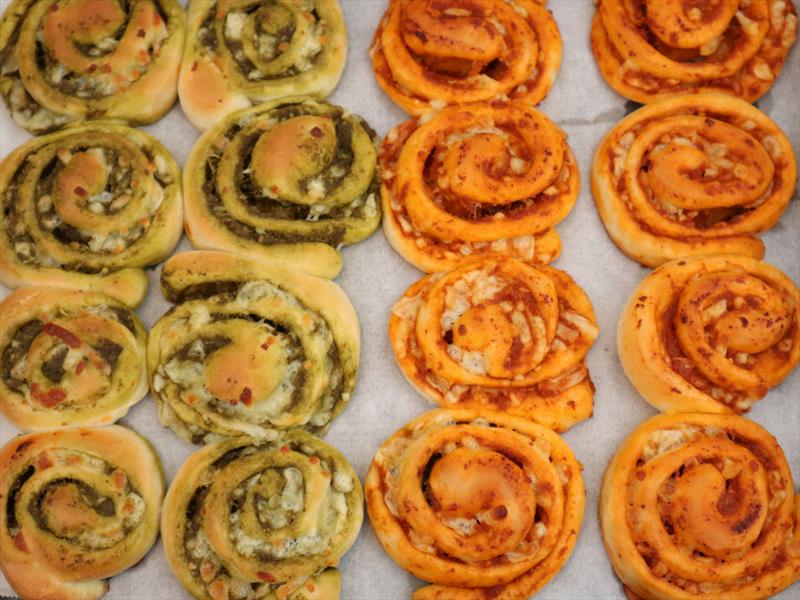 Pesto pinwheels