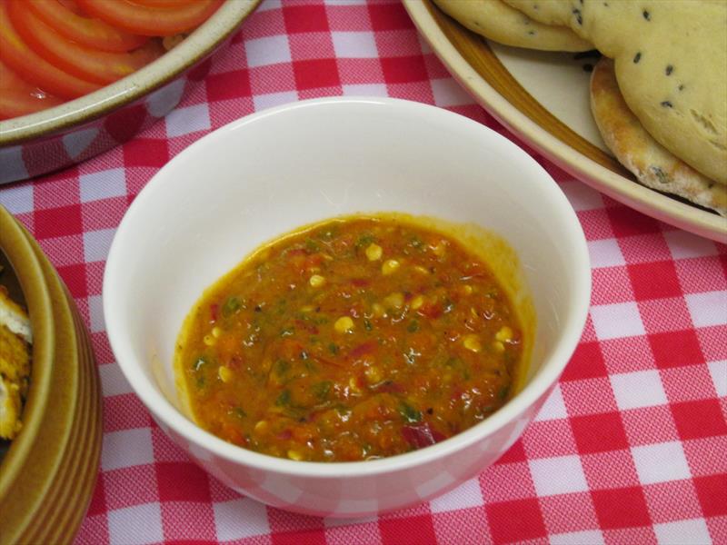 Spicy red sauce for Kebabs